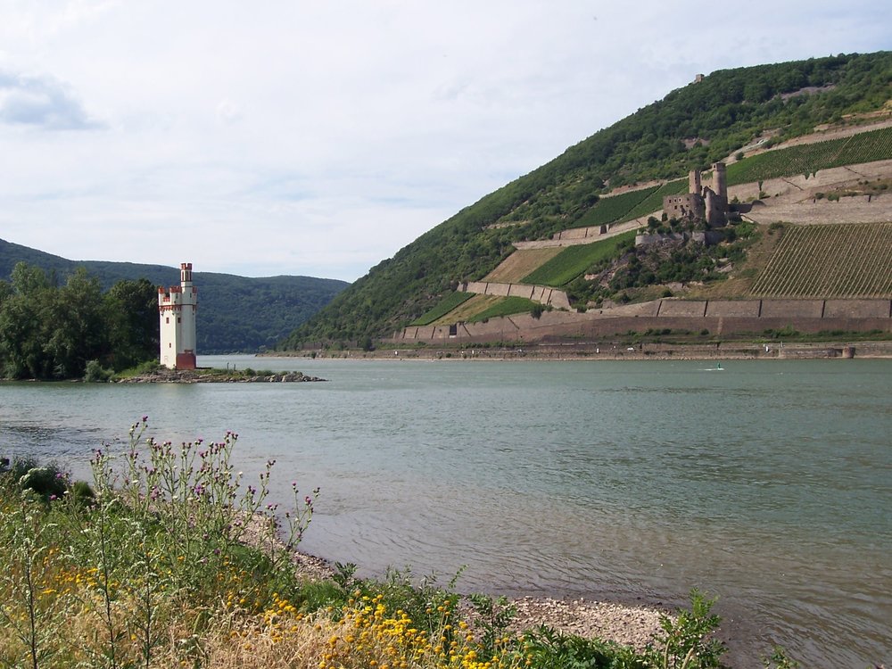 Das Binger Loch mit Mäuseturm und Ruine Ehrenfels gilt als das „Tor zum Mittelrhein“ 