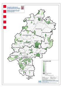 Hessenkarte mit den Kartiergebieten der HLBK von 2014 bis 2023