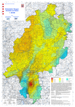 Schwerekarte / Bouguer-Anomalien von Hessen 1 : 300 000