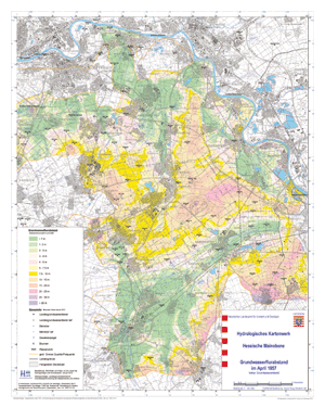 Grundwasserflurabstand im April 1957