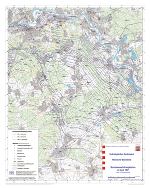 Grundwasserhöhengleichen im April 1957