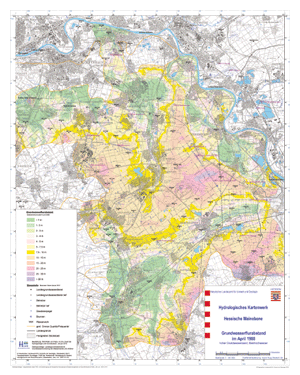 Grundwasserflurabstand im April 1988