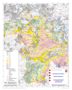 Grundwasserflurabstand im Oktober 1993