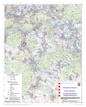 Grundwasserhöhengleichen Niedriggrundwasser