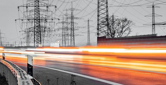 Auf der Autobahn - Strominfrastuktur