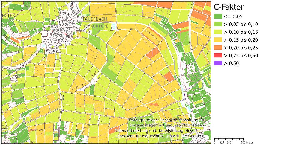 Kartendarstellung C-Faktor