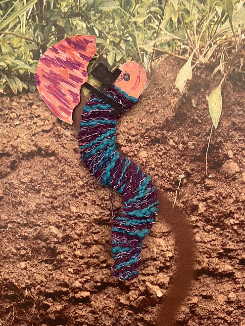 ein gebastelter Wurm