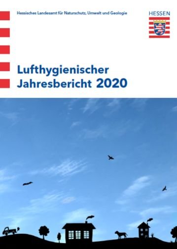 Titelseite der Publikation Lufthygienischer Jahresbericht 2020