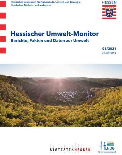 Titelseite der Publikation Hessischer Umwelt-Monitor 01/2021