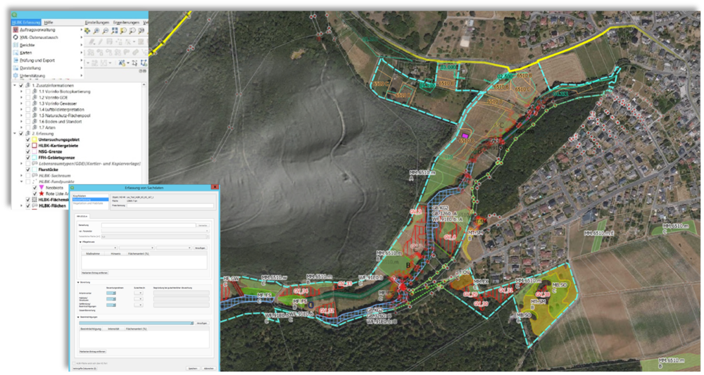 Screenshot vom HLBK-QGIS-Plugin