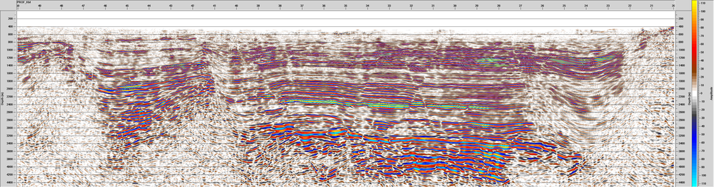 Beispiel einer 2D-Seismik