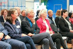 Dr. Marion Hemfler (HLNUG), Dr. Immanuel Stieß (ISOE), Heike Hollerbach (Stadt Offenbach), Dr. Annegret Gratzki (DWD)