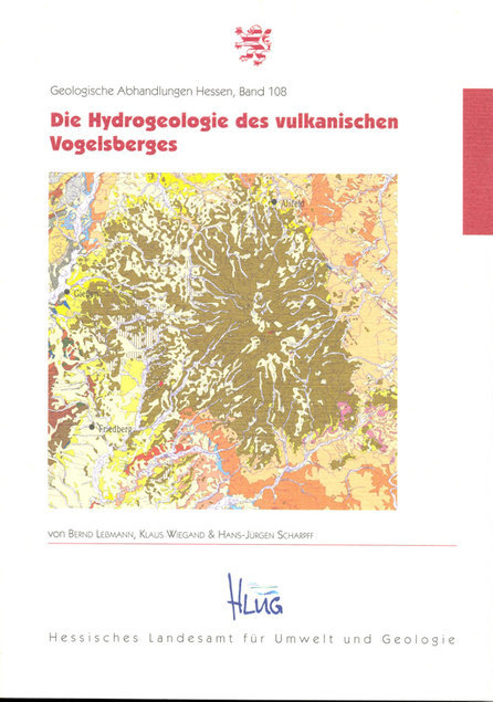 Titelseite der Publikation Die Hydrogeologie des vulkanischen Vogelsberges + 1 CD-ROM