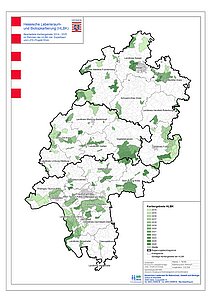 Hessen-Karte mit bearbeiteten Gebieten 2014 bis 2025