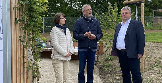 Umweltministerin Priska Hinz, HLNUG-Präsident Prof. Dr. Thomas Schmid & Geschäftsführer der Landesgartenschau Herr Ulrich Schmitt