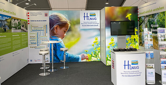 Messestand des HLNUG beim "Treffpunkt Hessen" auf dem Hessentag