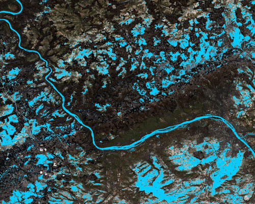 Fernerkundung Schnee Wasser in Hessen