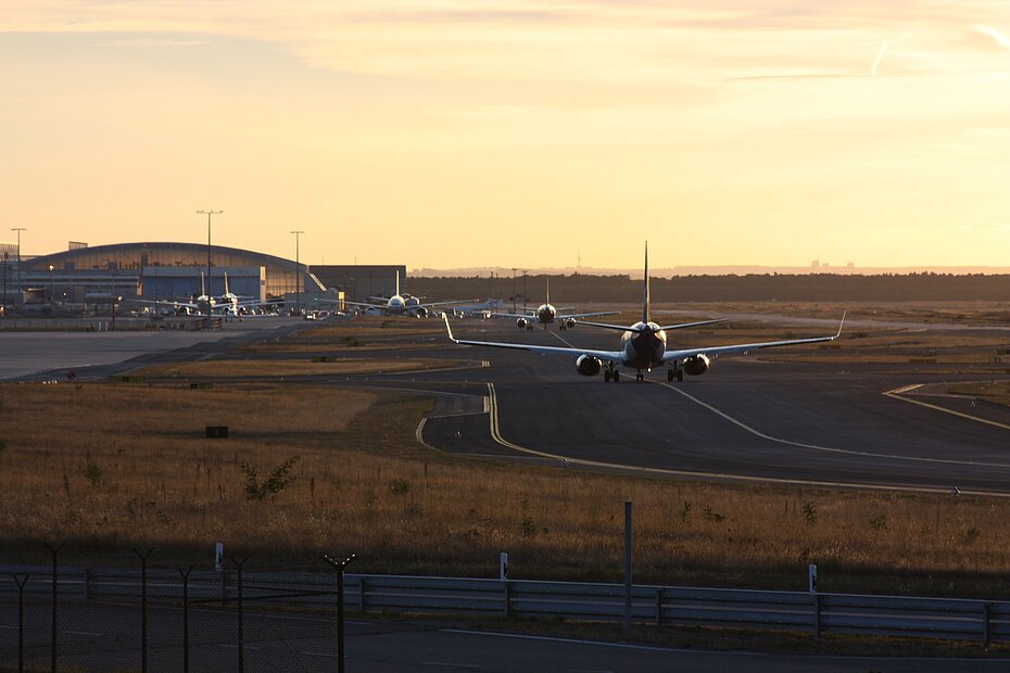 Verkehrsflugzeuge am Flughafen Frankfurt