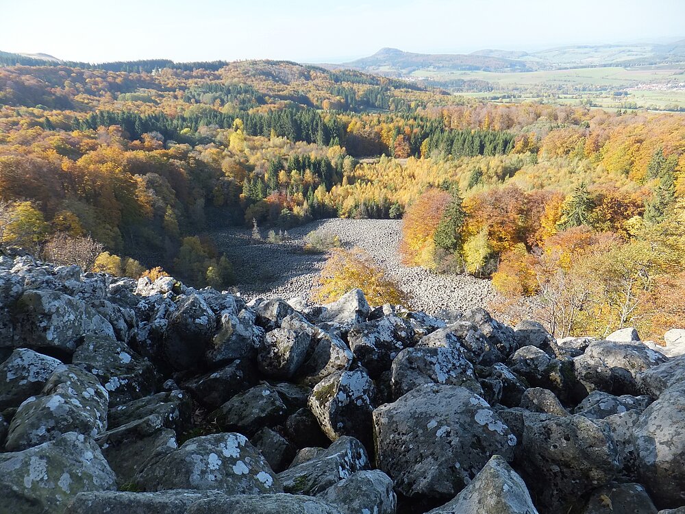 Blick vom Schafstein in die Kuppenrhön