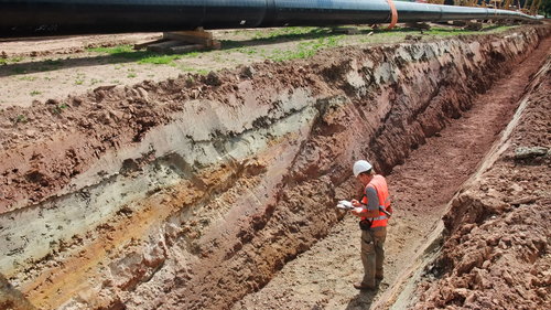 Geologische Aufnahme an einer Gastrasse