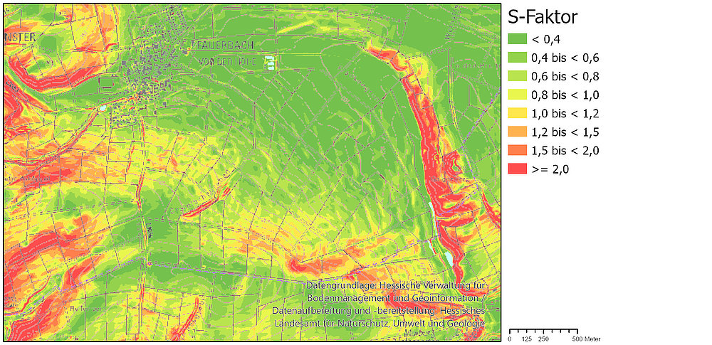 Kartendarstellung S-Faktor