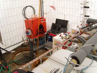 Geothermal Response Test an der Bohrung Heubach (zum Vergrößern Klicken)