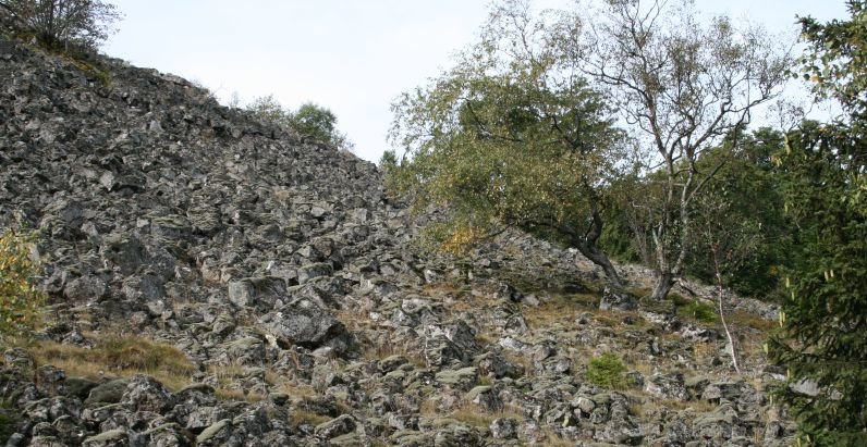 Basalt-Schutthalde am Hohen Meißner