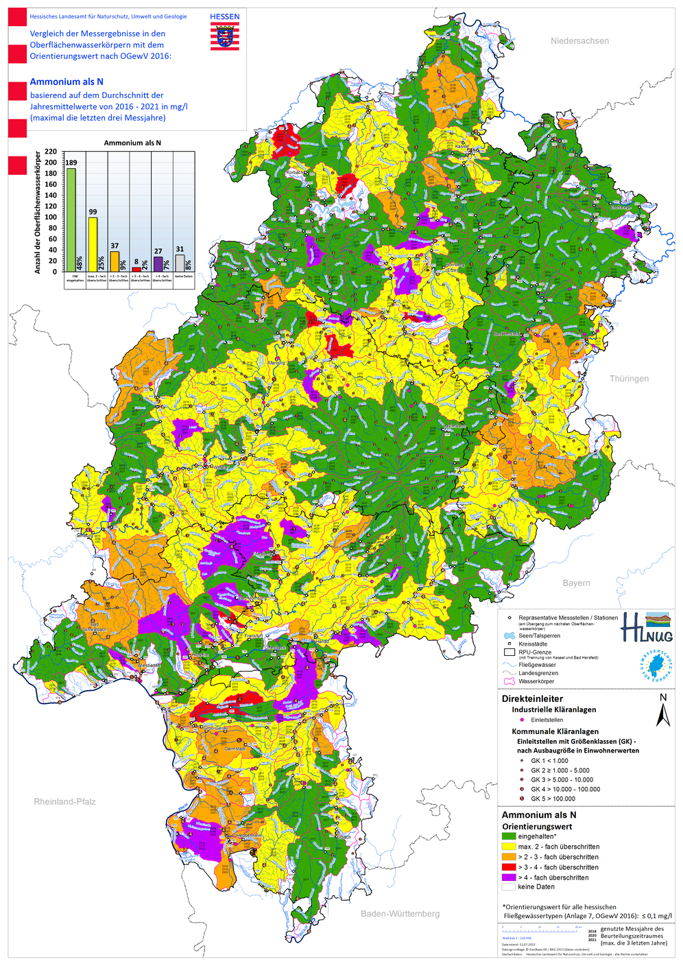 Karte am Beispiel Ammonium-N