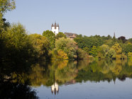 Blick auf hessischen Fluss