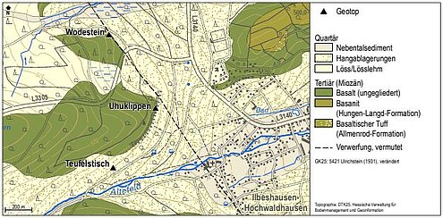 Lageplan der Uhuklippen