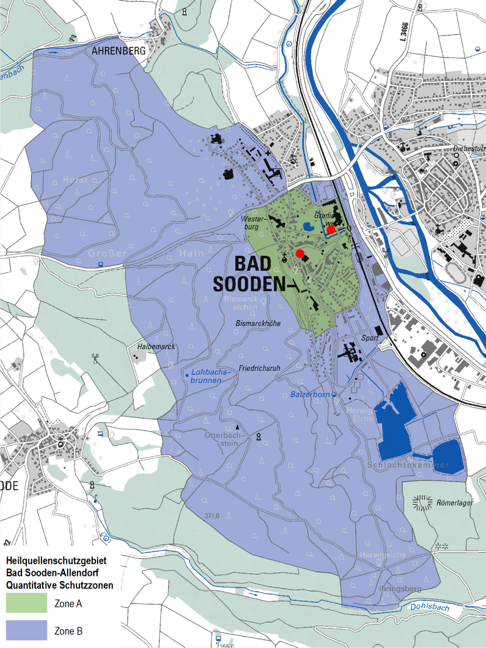 Quantitative Schutzzonen, Heilquellenschutzgebiet Bad Sooden-Allendorf