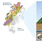 Collage Strukturräume-Radonpotenziele-Radonhaus