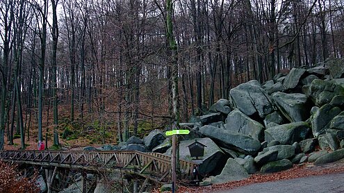 Wollsackverwitterung des Granodiorits im Felsenmeer bei Lautertal/Odenwald