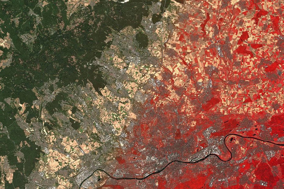 Sentinel-2 - Aufnahme von Hessen