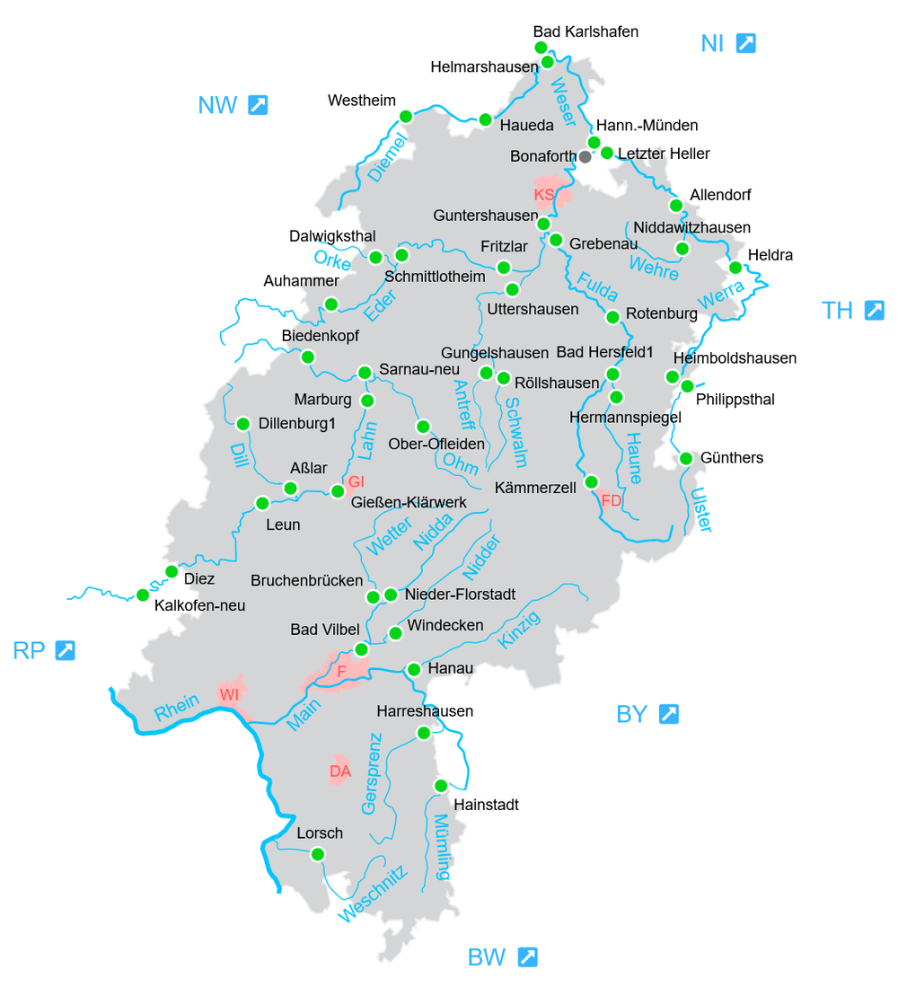 Pegel mit Vorhersageberechnungen