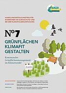 Titelbild der Handreichung "Grünflächen klimafit gestalten"
