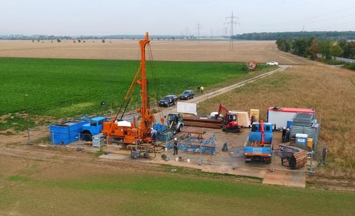 Forschungsbohrung Riedstadt-Erfelden von oben