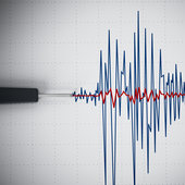 Aufzeichnung eines Erdbebens