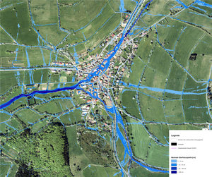 Beispiel einer Starkregen-Gefahrenkarte