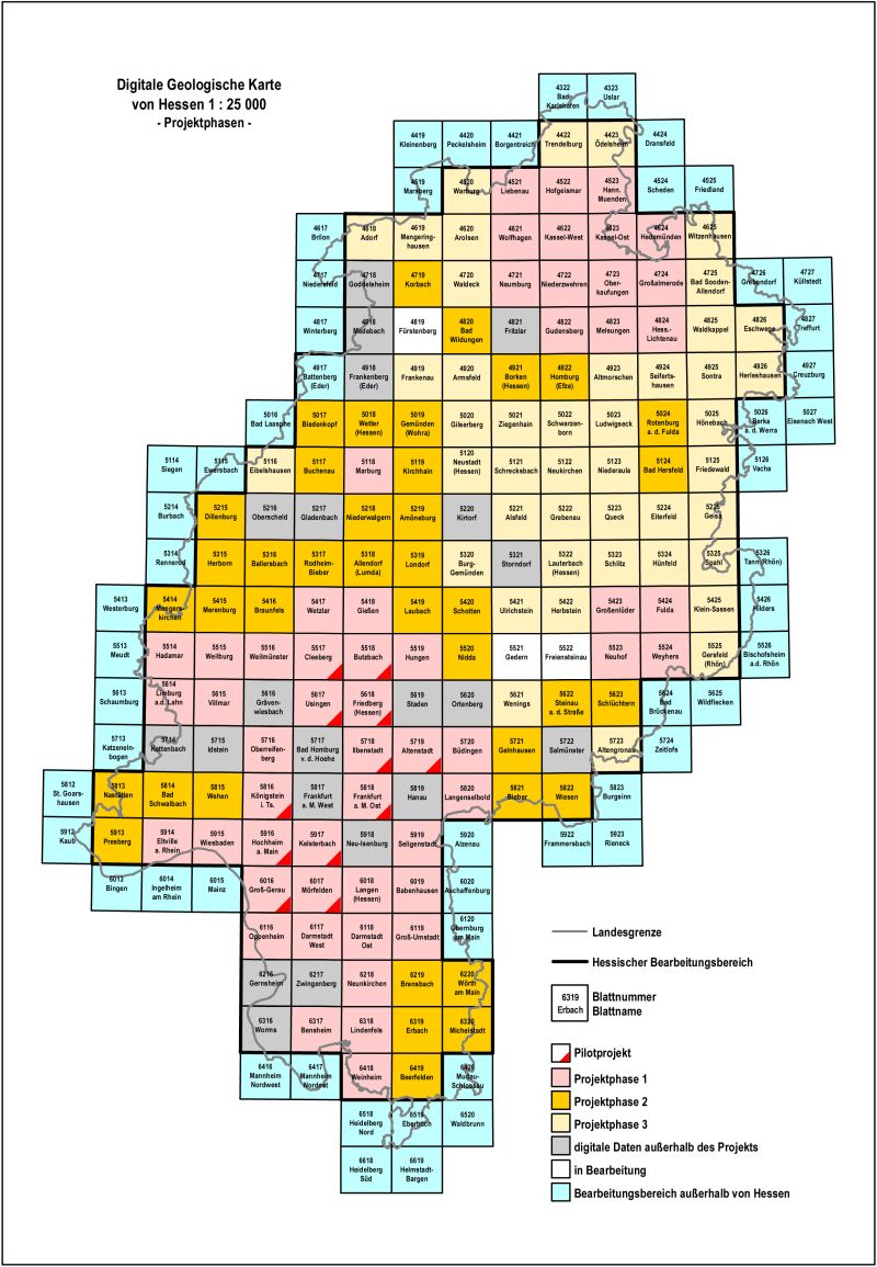 Geologische Karte Hessen