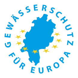 Logo der WRRL in Hessen: Gewässerschutz für Europa
