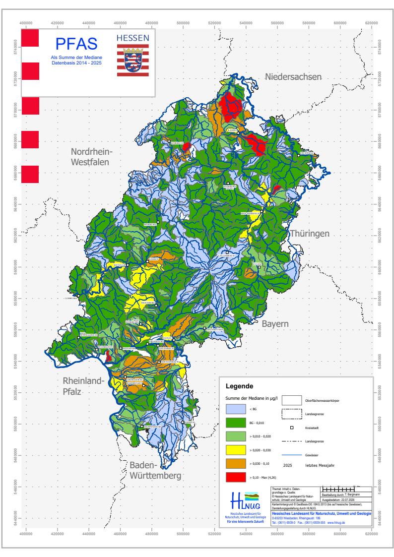 Karte PFAS Summenparameter 2014-2025 (zum Download bitte klicken)