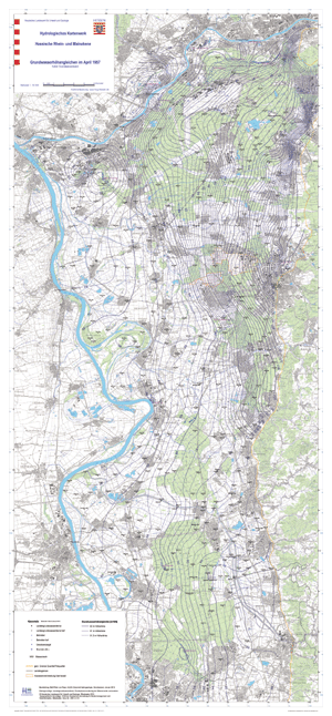 Grundwasserhöhengleichen im April 1957