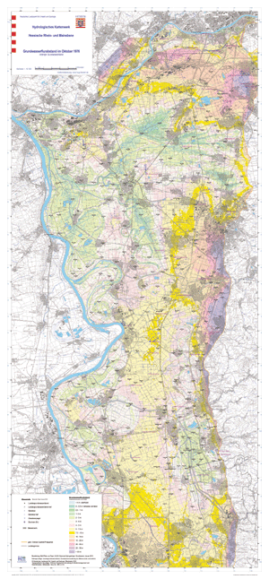 Grundwasserflurabstand im Oktober 1976