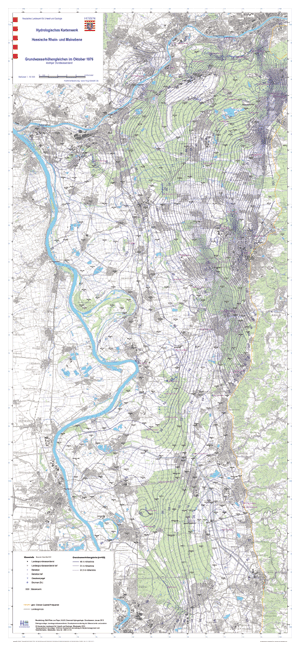 Grundwasserhöhengleichen im Oktober 1976