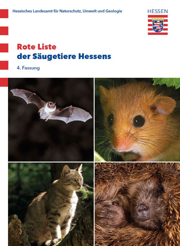 Titelseite der Publikation Rote Liste der Säugetiere Hessens