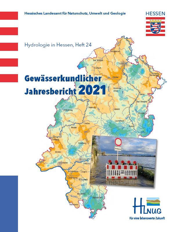 Titelseite der Publikation Gewässerkundlicher Jahresbericht 2021